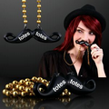 5 Day - Beaded Black Mustache Necklaces